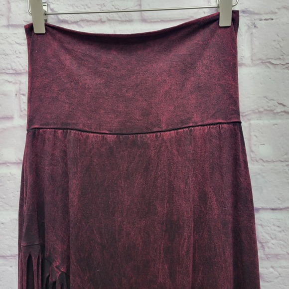 T Party Asymmetrical Maxi Fringe Skirt Sz M Boho Festival Western Gothic Hippie - Picture 3 of 10